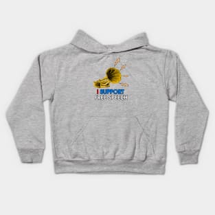 I SUPPORT FREE SPEECH Kids Hoodie